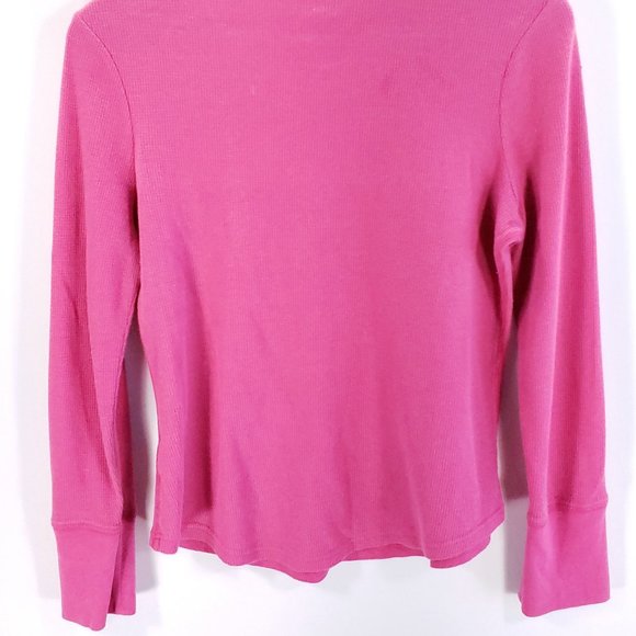 Minnie Mouse Disney Graphic T-Shirt Pink Long Sleeve Waffle Junior's Large - Picture 6 of 7